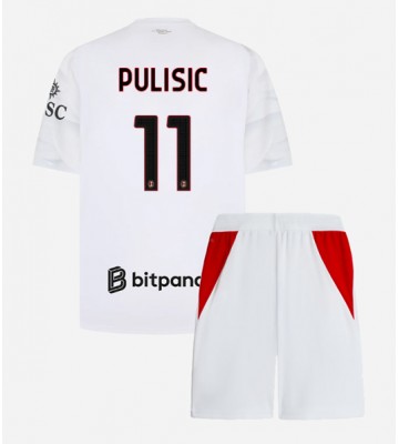 AC Milan Christian Pulisic #11 Udebanetrøje Børn 2026-27 Kortærmet (+ Korte bukser)